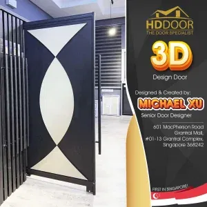 3D Laminate Main Door in Singapore