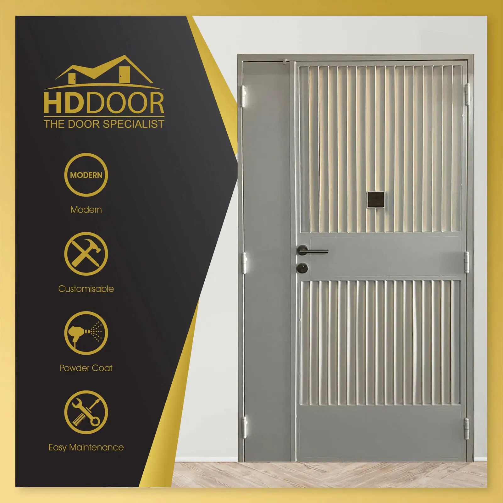 HD-520 Mild Steel Gate - Privacy Gate