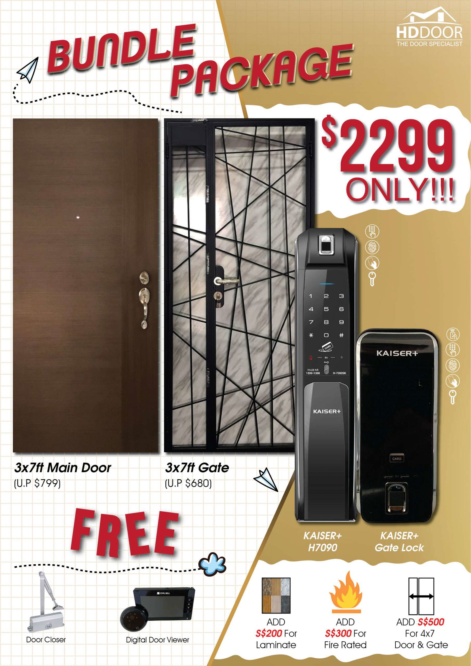 Best Door + Gate + Digital Lock Bundle Package Of The Year 2020
