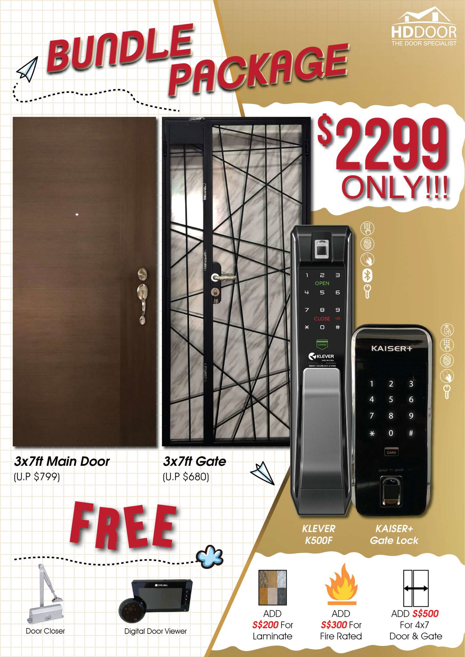 Best Door + Gate + Digital Lock Bundle Package Of The Year 2020
