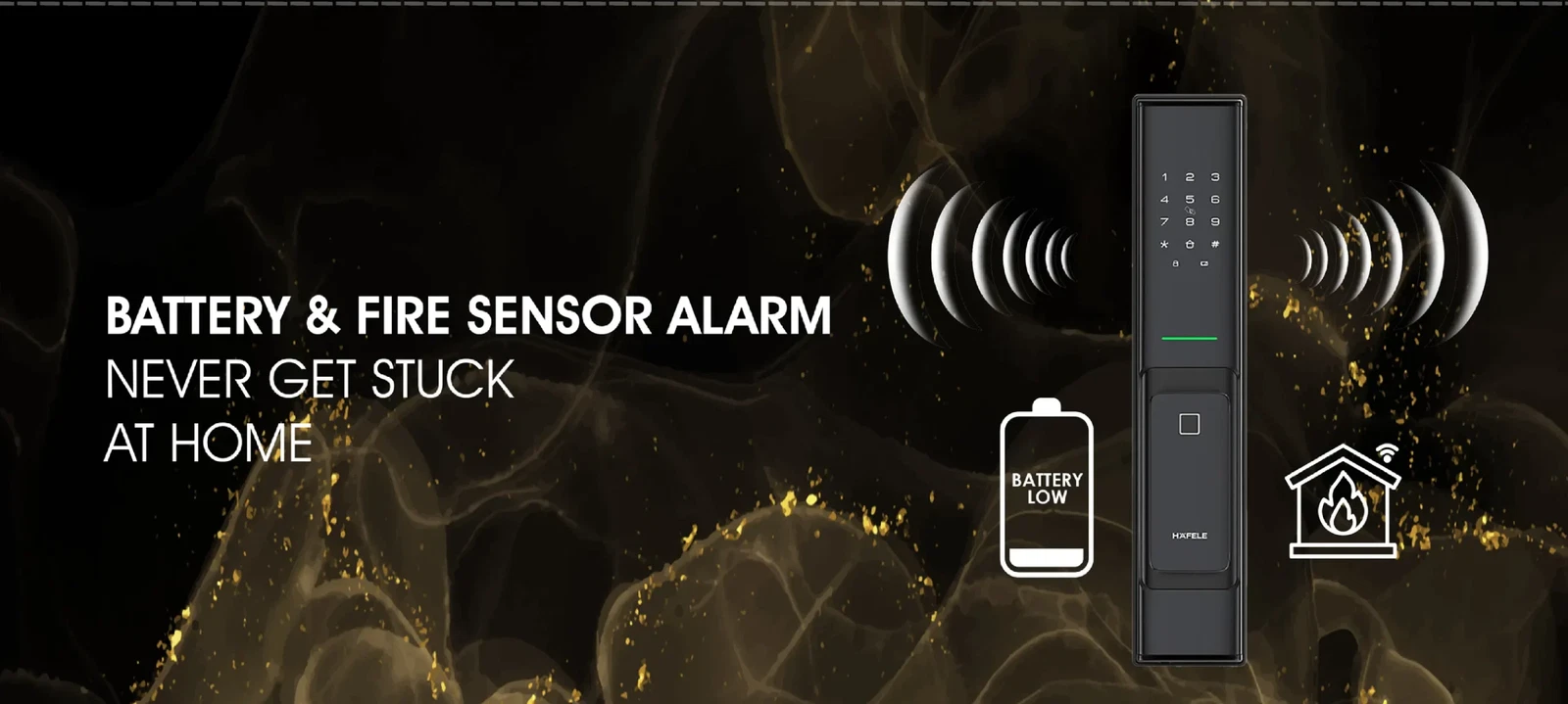 Low Battery and Fire Alarm function Hafele Digital Lock Low Battery and Fire Alarm function Hafele Digital Lock