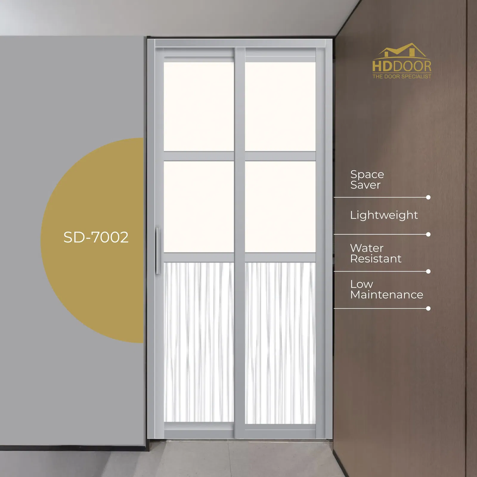Toilet Aluminum Door – Slide and Swing Style