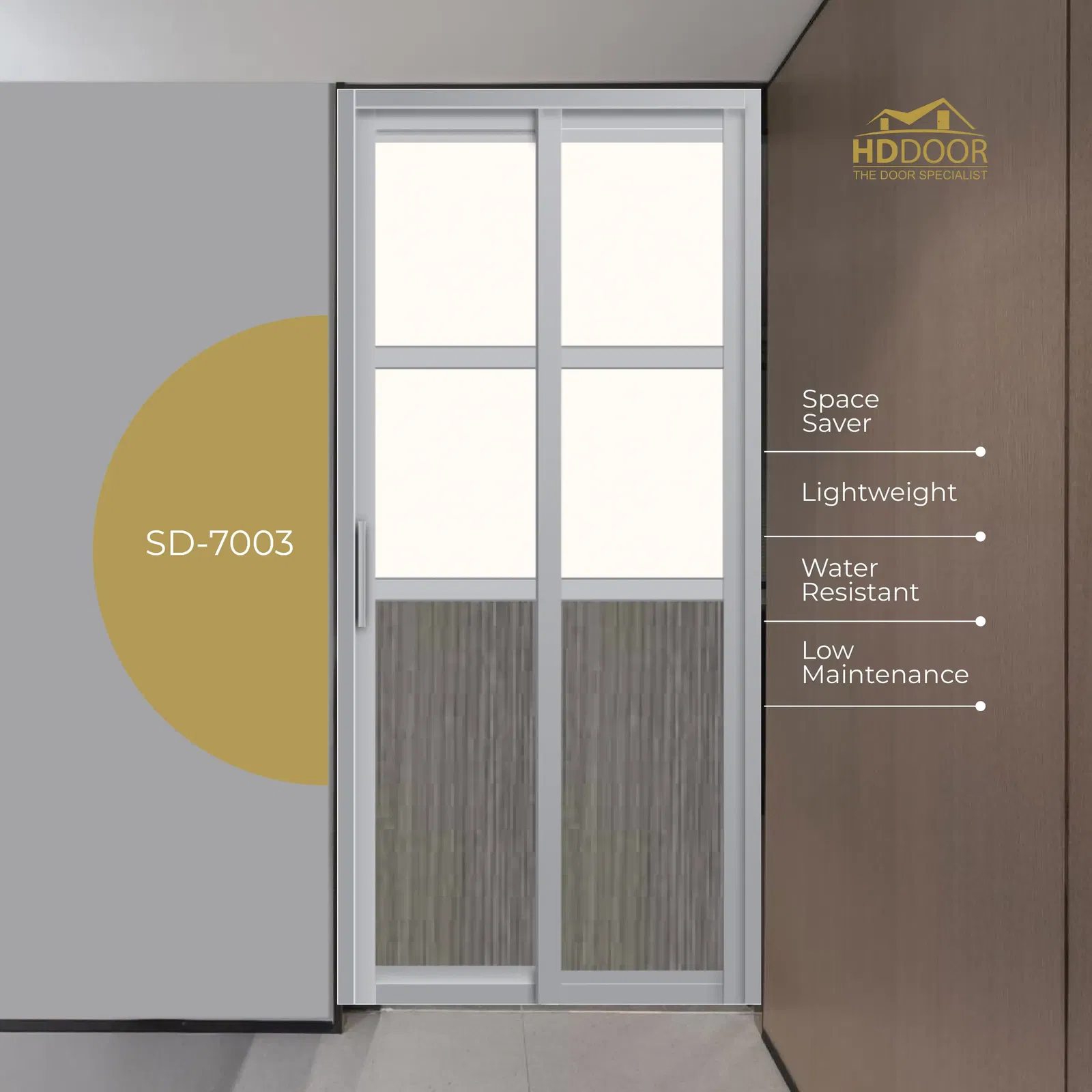 Toilet Aluminum Door – Slide and Swing Style