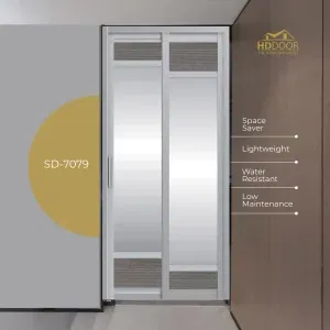 Aluminum-Slide-Swing-Toilet-Door SD-7079