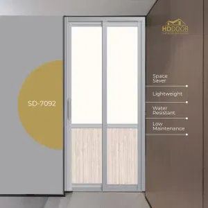 Aluminum-Slide-Swing-Toilet-Door SD-7092