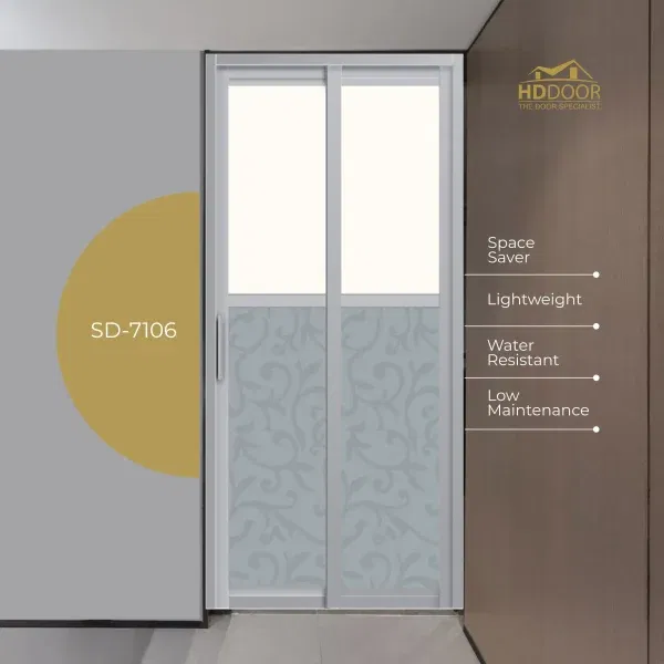 Aluminum-Slide-Swing-Toilet-Door SD-7106