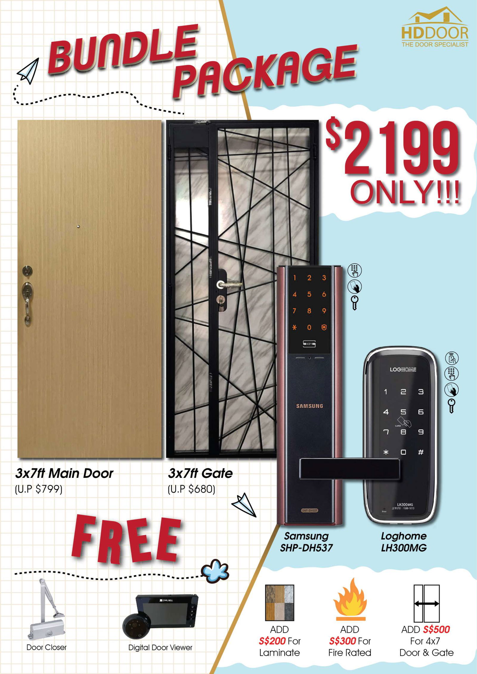 Best Door + Gate + Digital Lock Bundle Package Of The Year 2020