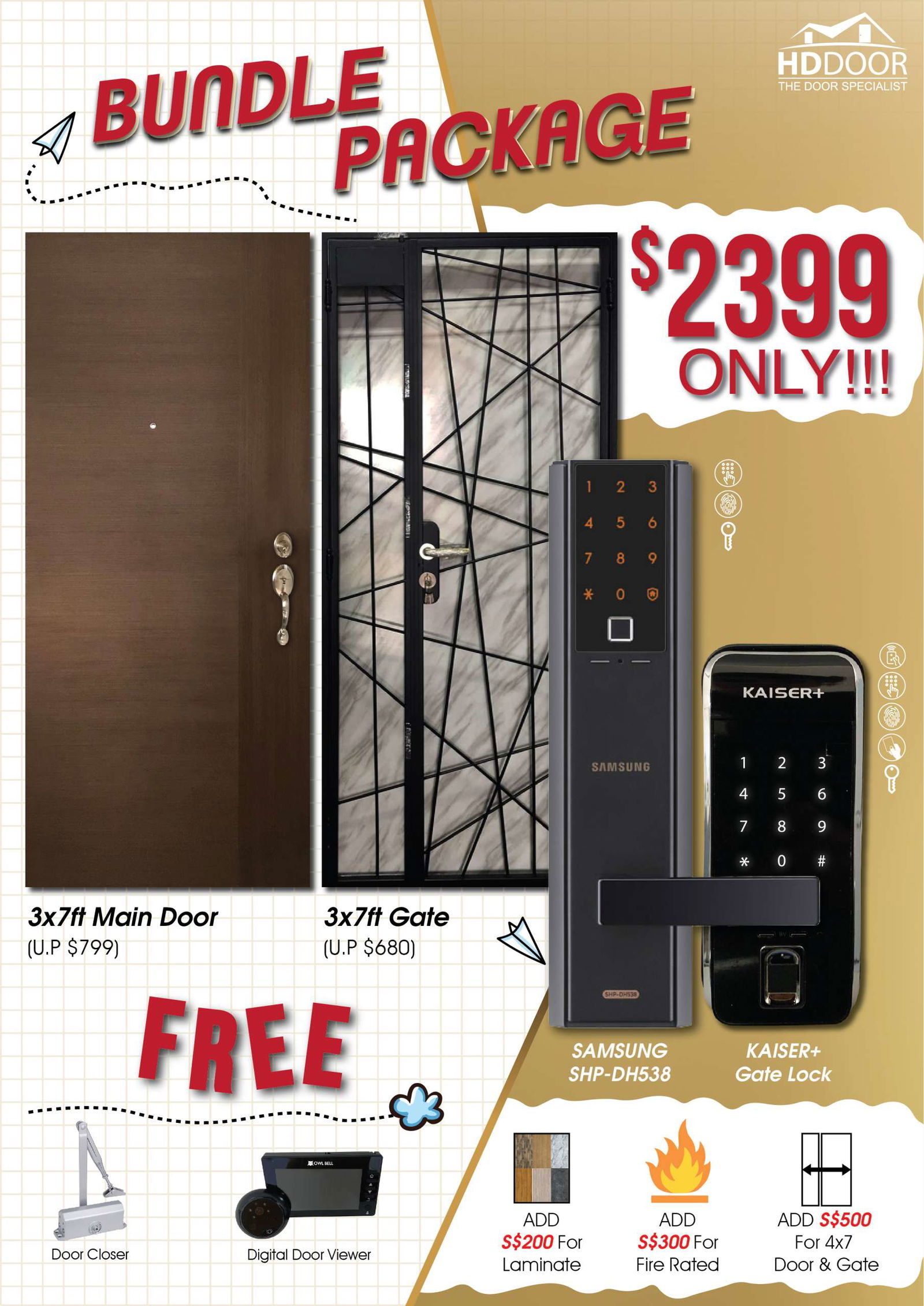 Best Door + Gate + Digital Lock Bundle Package Of The Year 2020