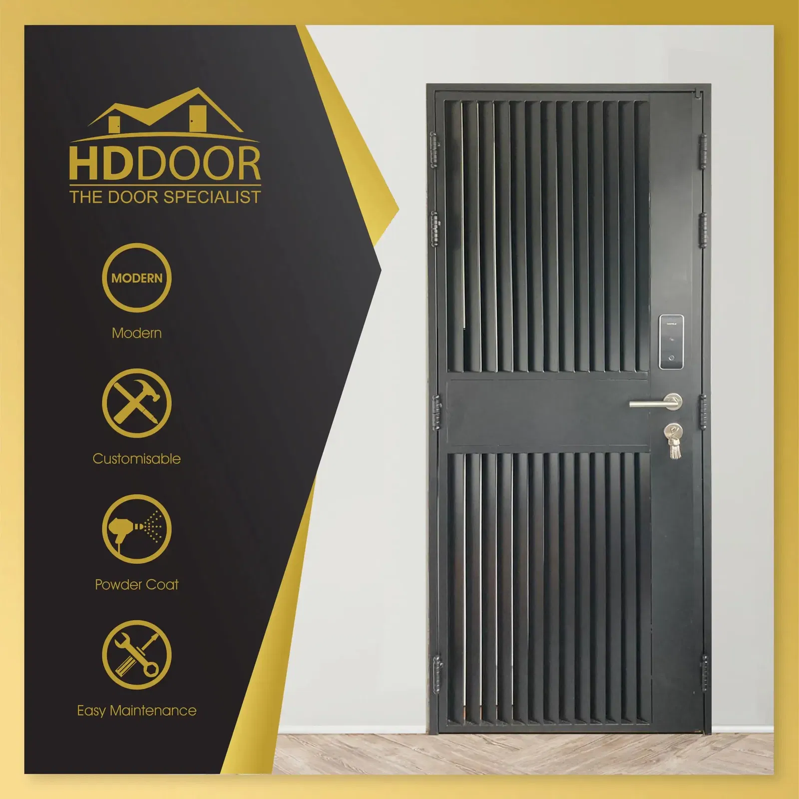 HD-520 Mild Steel Gate - Privacy Gate