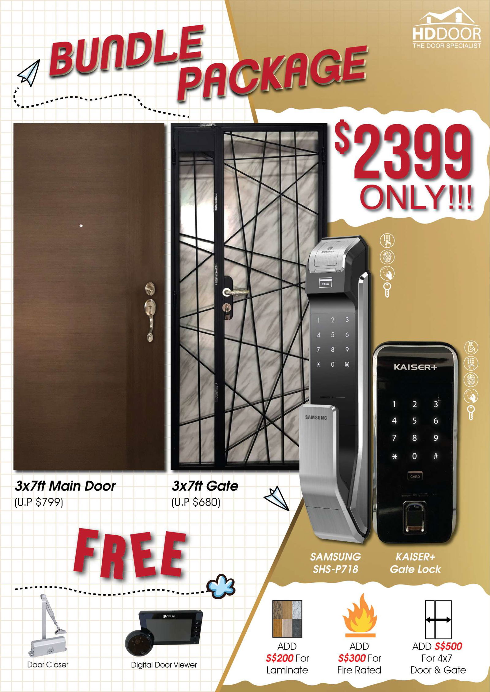 Best Door + Gate + Digital Lock Bundle Package Of The Year 2020