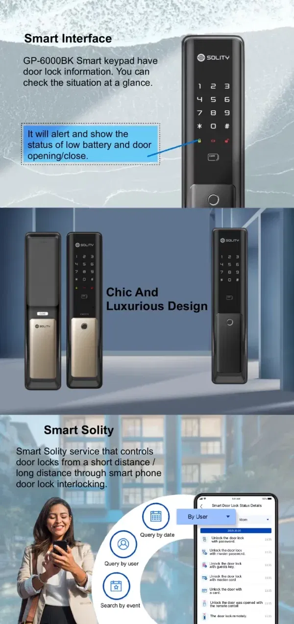 Solity GP-6000BKF Digital Door Lock Special Feature