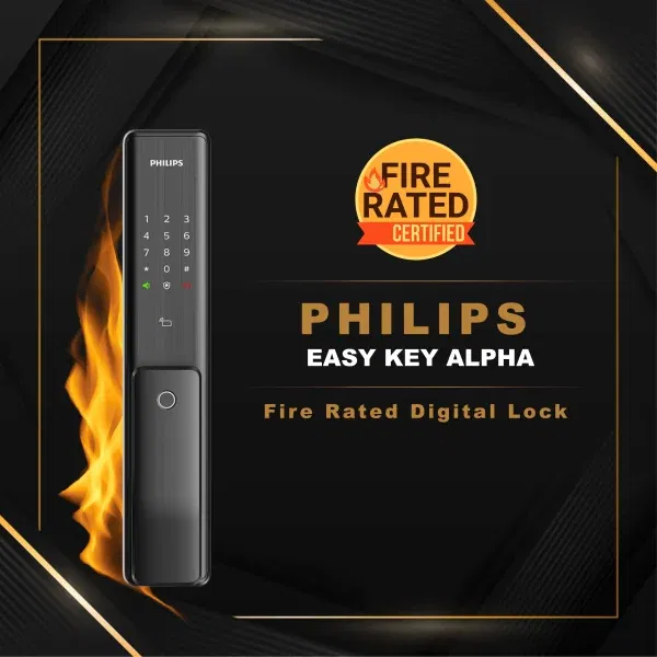 Philips Easykey Alpha Fire-rated Digital door Lock and 5100k Digital Gate Lock Bundle