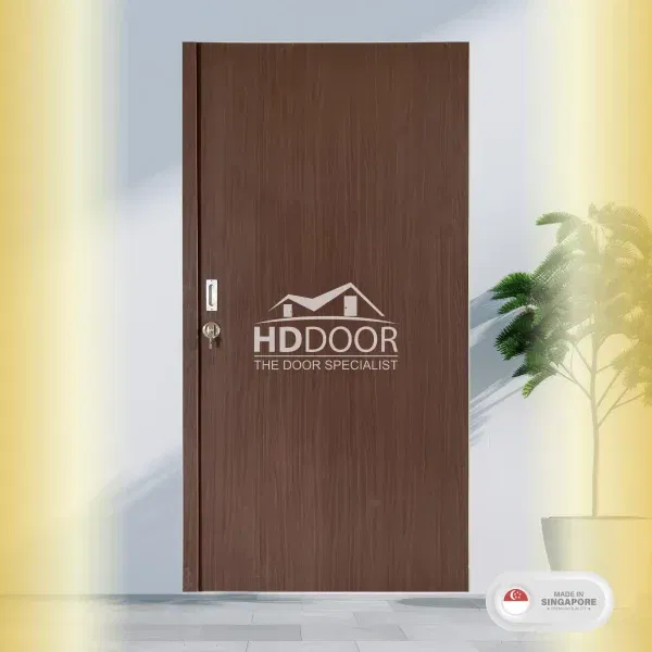 Brown-woodgrain-laminated-invisible-sliding-door