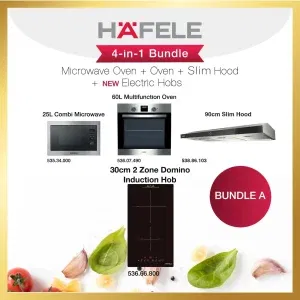 Hafele Microwave Oven + Multifunction Oven + Slim Hood + Induction Hob | 4 in 1 Bundle